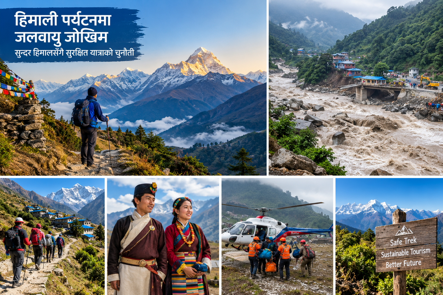 हिमाली पर्यटनमा बढ्दो जलवायु जोखिम : सुन्दर हिमालसँगै सुरक्षित यात्राको चुनौती